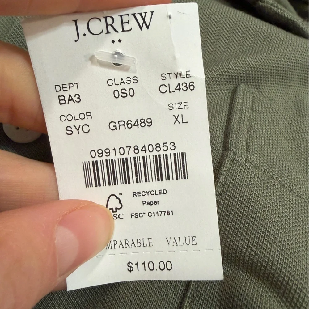 J crew sycamore green Flex piqué shirt
